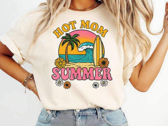 Download Hot Mom Summer T-Shirt Design - Summer Collection