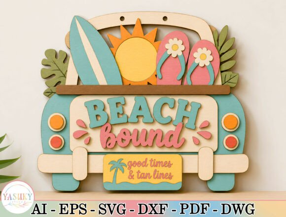 Download Beach Bound Summer Door Hanger SVG - Summer Collection