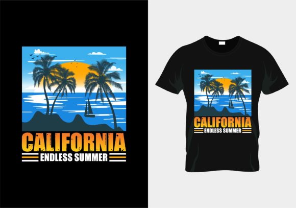 Download CALIFORNIA" Beach Summer T-shirt Design - Summer Collection