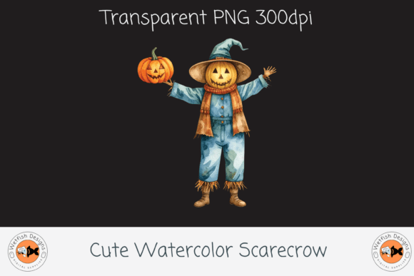 Download Cute Watercolor Scarecrow - Premium Resources