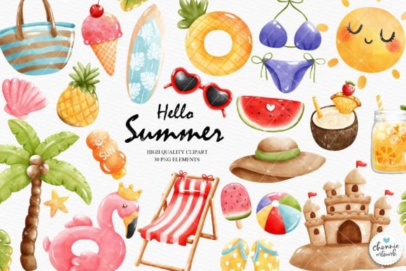 Download Summer Clipart, Seasonal Clipart, Beach - Summer Collection