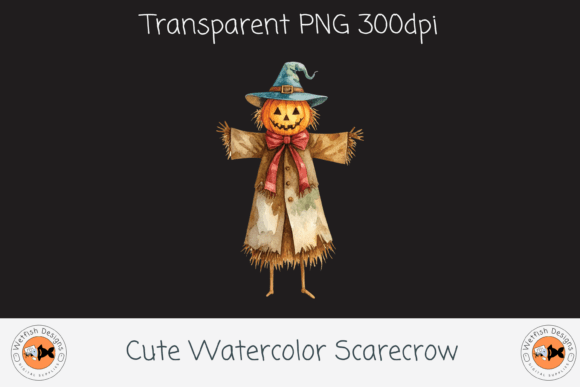 Download Cute Watercolor Scarecrow - Premium Resources