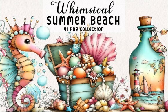 Download Whimsical Summer Beach Clipart - Summer Collection