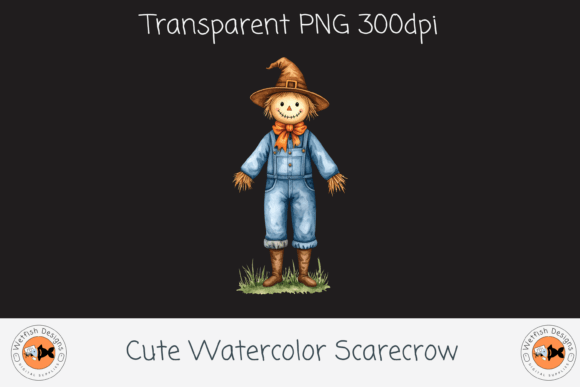 Download Cute Watercolor Scarecrow - Premium Resources