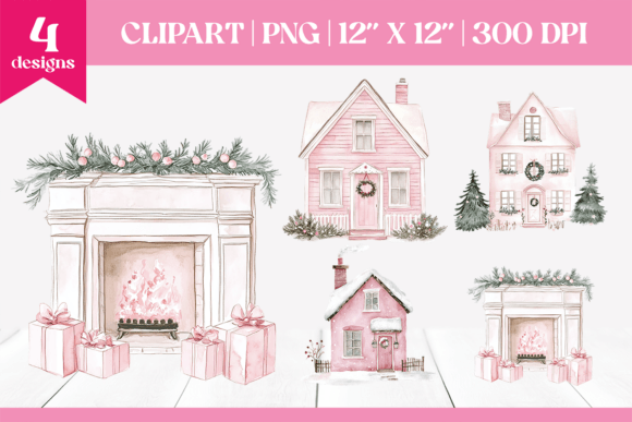 Download Christmas Fireplace and Holiday Houses - Holiday houses Collection