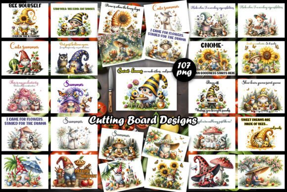 Download Summer Gnomes Cutting Board Bundle - Summer Collection