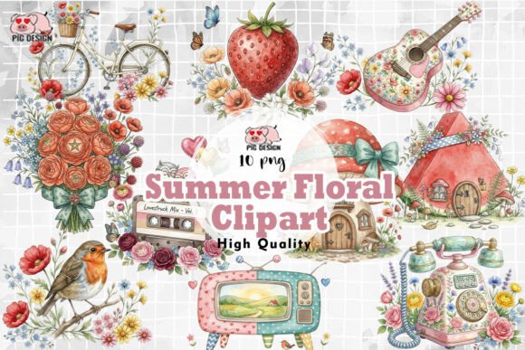 Download Summer Floral Clipart PNG - Summer Collection