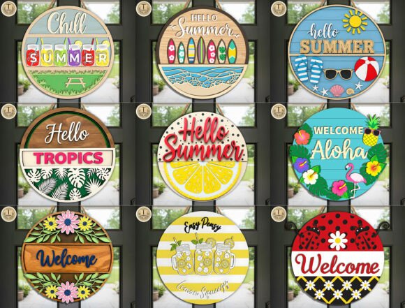 Download Summer Door Sign Bundle SVG - Summer Collection