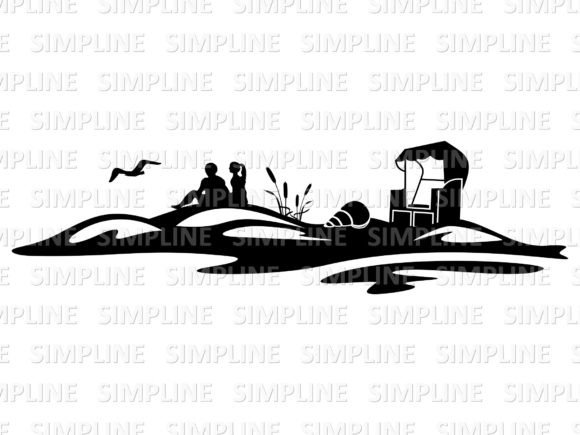 Download SUMMER BEACH Beach Chair Silhouette - Summer Collection