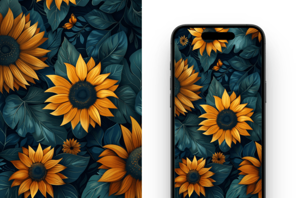 Download Sunflower Digital Art, Phone Wallpaper - Sunflower digital art Collection